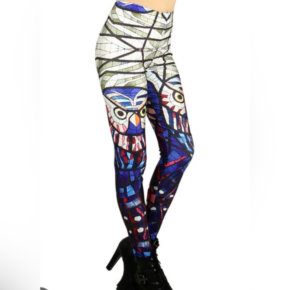 BLACKMILK Women’s Glass Owl Leggings EUC XS - Picture 1 of 8